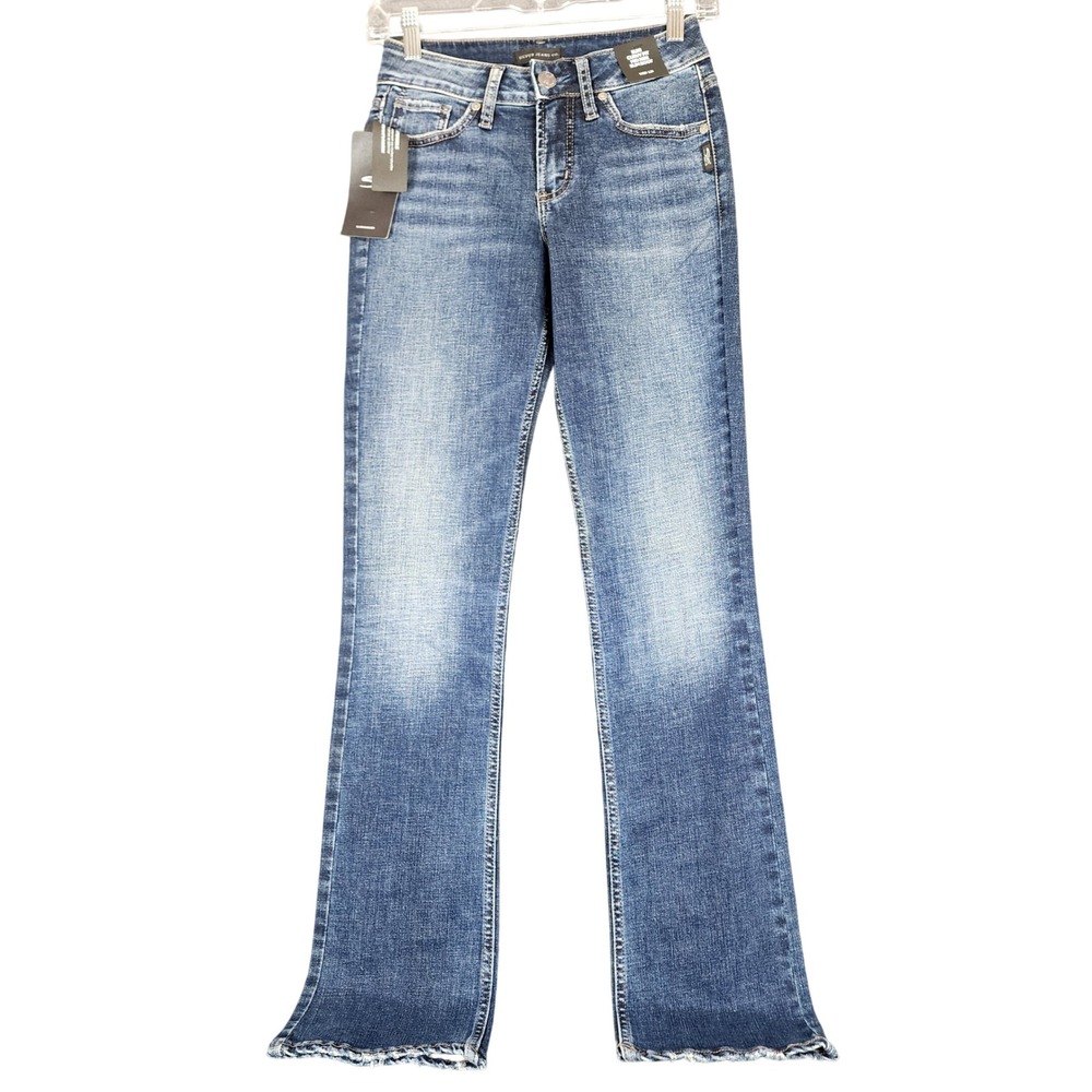 Silver Jeans Co Suki Curvy Fit Mid Rise Slim Boot Jeans W25 L31 NWT L93616SDK424